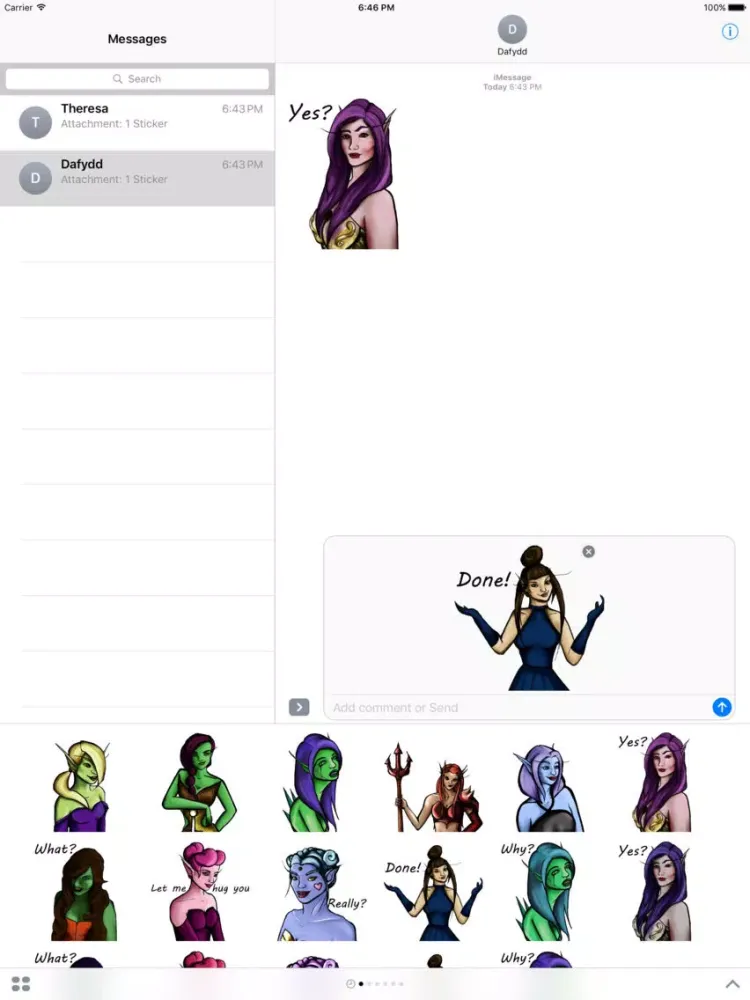 Elves Sticker Pack iPad  স্ক্রিনশট