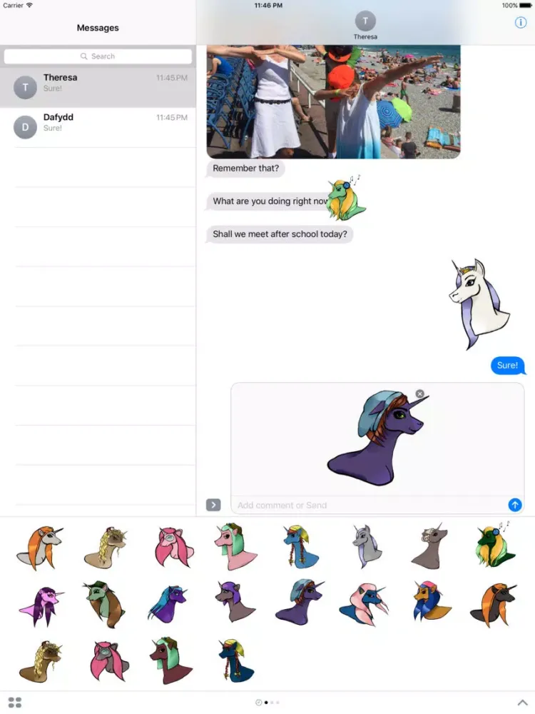 Unicorns Sticker Pack iPad  Screenshots