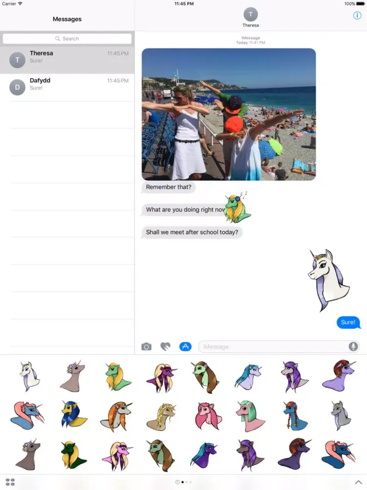 Unicorns Sticker Pack iPad  Screenshots
