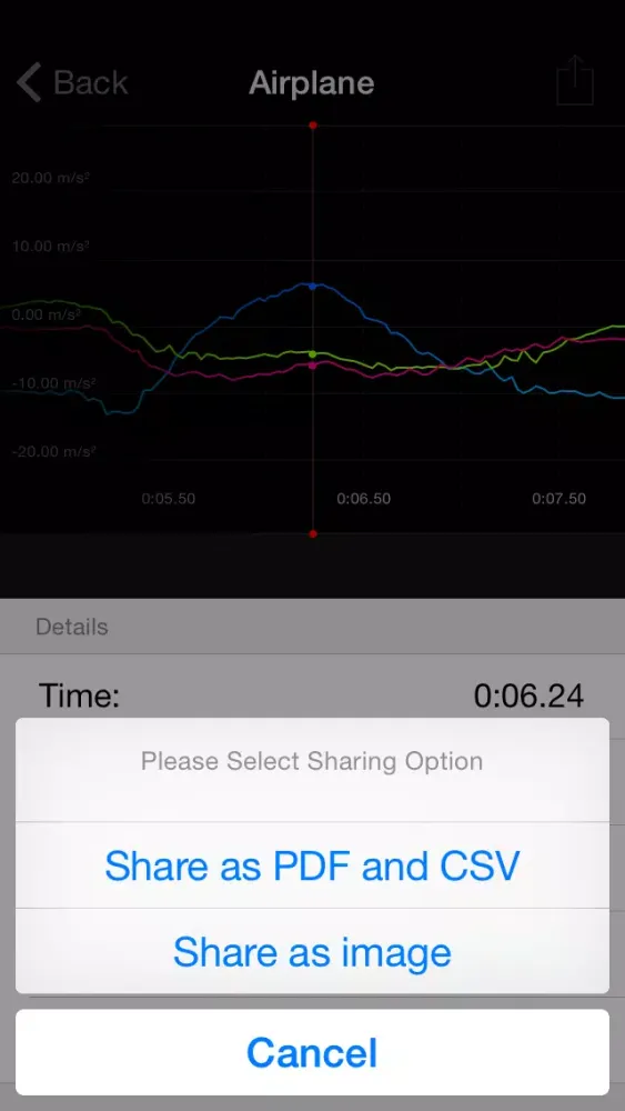 Capturas de tela do Accord: Acceleration Recorder