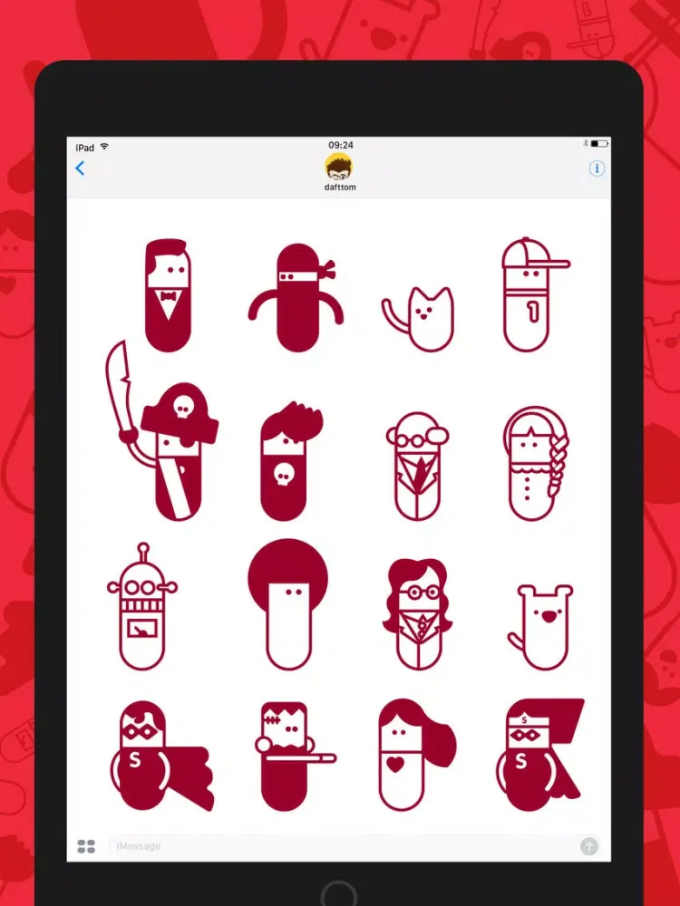 PillBods Sticker Pack iPad  स्क्रीनशॉट