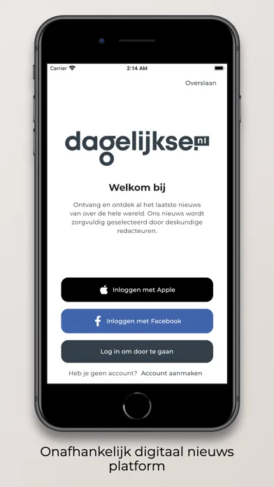 Tangkapan skrin Dagelijkse