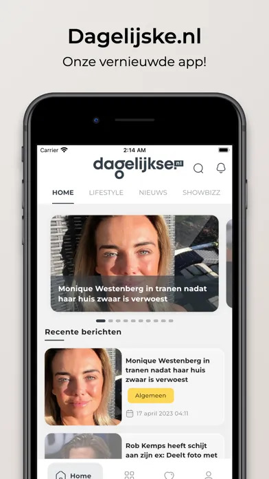 Tangkapan skrin Dagelijkse