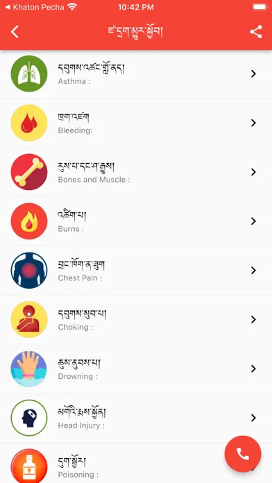 FirstAid in Tibetan Language应用截图