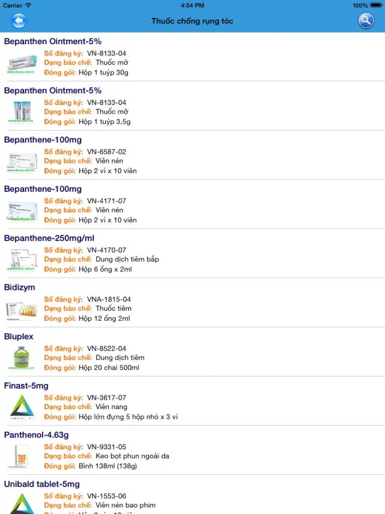 Từ Điển Thuốc Tây iPad  Screenshots