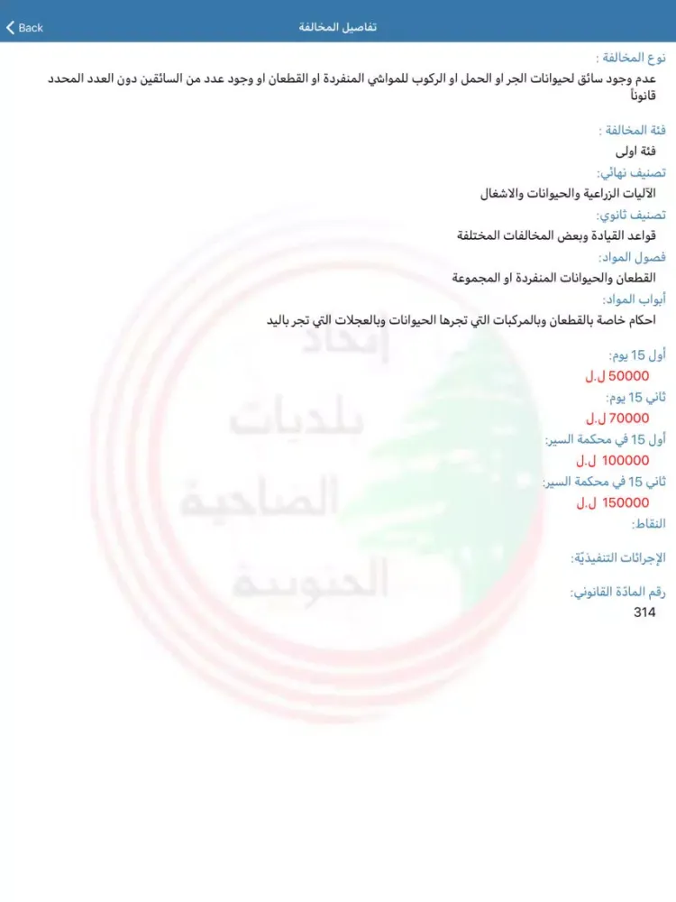 قانون السير اللبناني iPad 应用截图