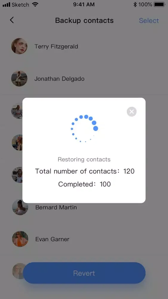 Contacts Manager Delete Backup スクリーンショット