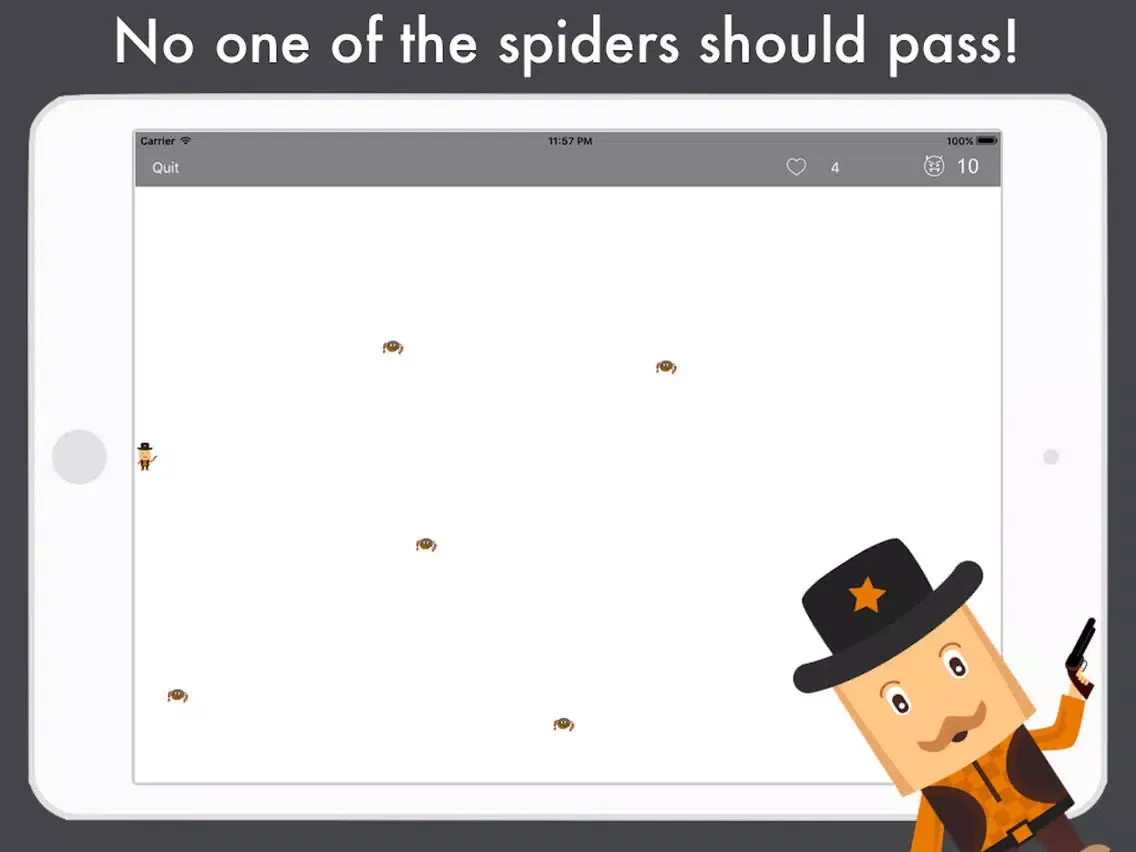 Tangkapan skrin Spider Rush: they`ll not pass! iPad 