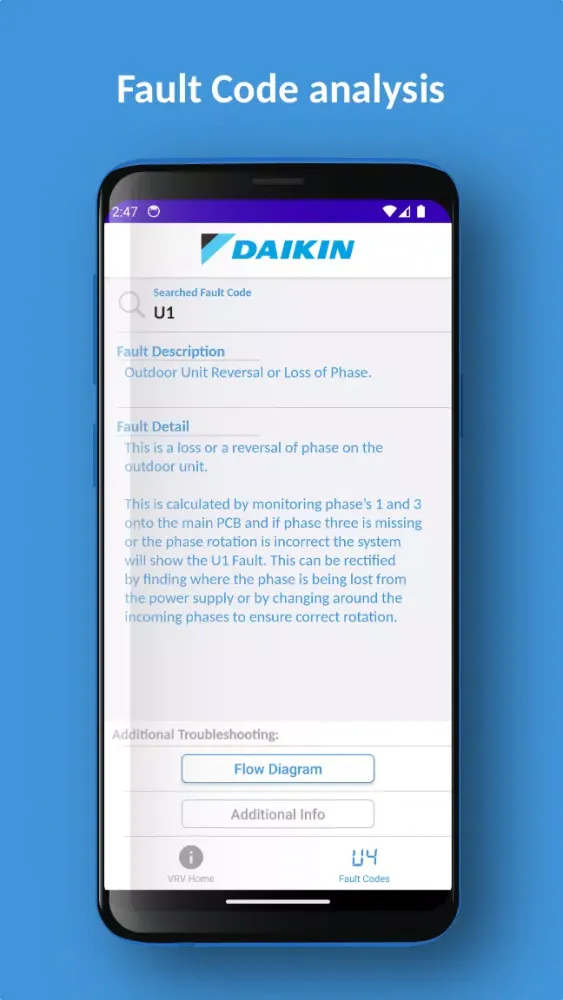 Daikin Service Screenshots