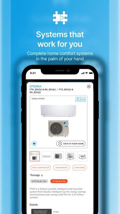 Daikin AR Product Visualizer Screenshots