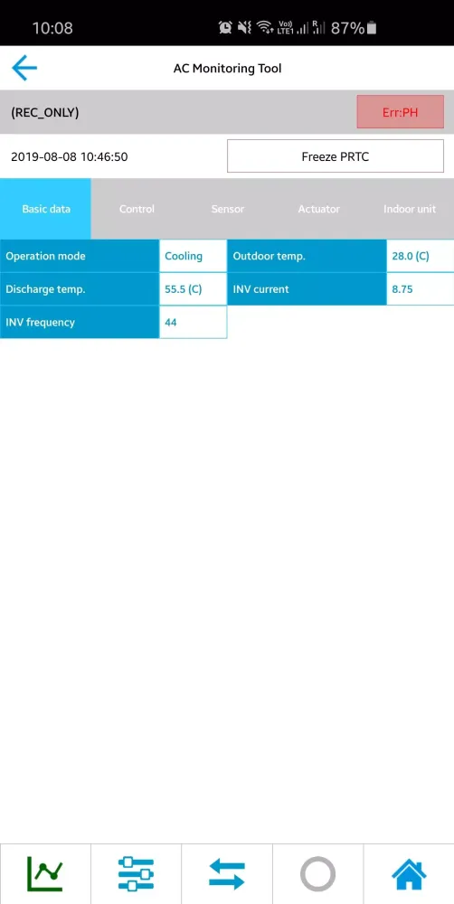 Zrzuty ekranu Daikin AC Monitoring Tool(GLB)