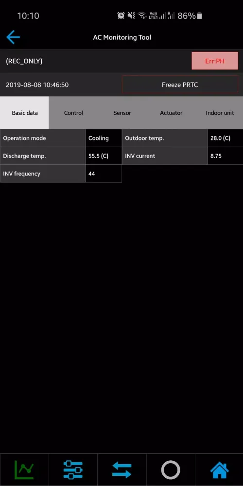 Zrzuty ekranu Daikin AC Monitoring Tool(GLB)