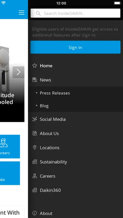 Capturas de pantalla de InsideDAIKIN