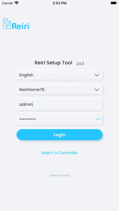 Zrzuty ekranu Reiri Setup Tool