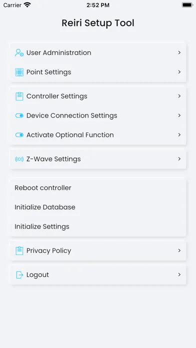 Zrzuty ekranu Reiri Setup Tool