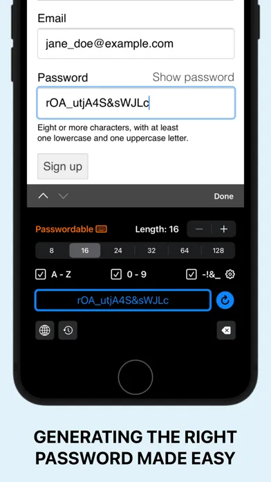Passwordable Screenshots