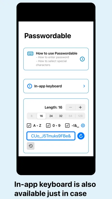 Passwordable Screenshots