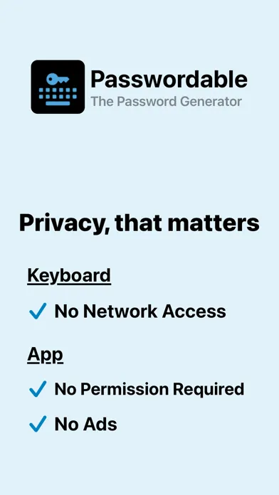 Passwordable Screenshots