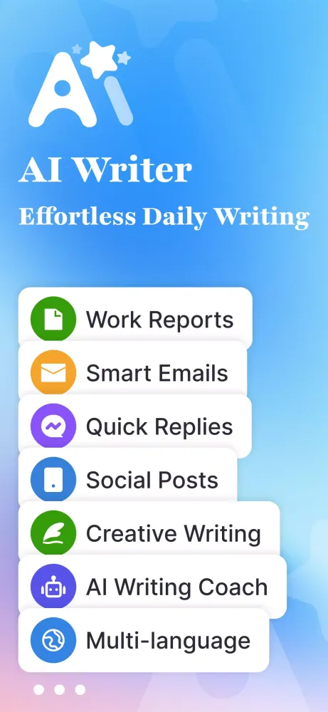Capturas de tela do Daily AI Writer