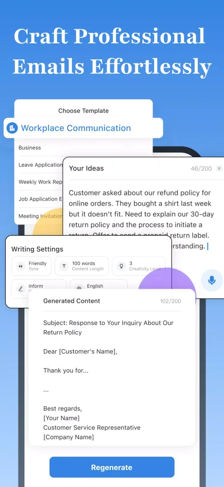 Capturas de tela do Daily AI Writer
