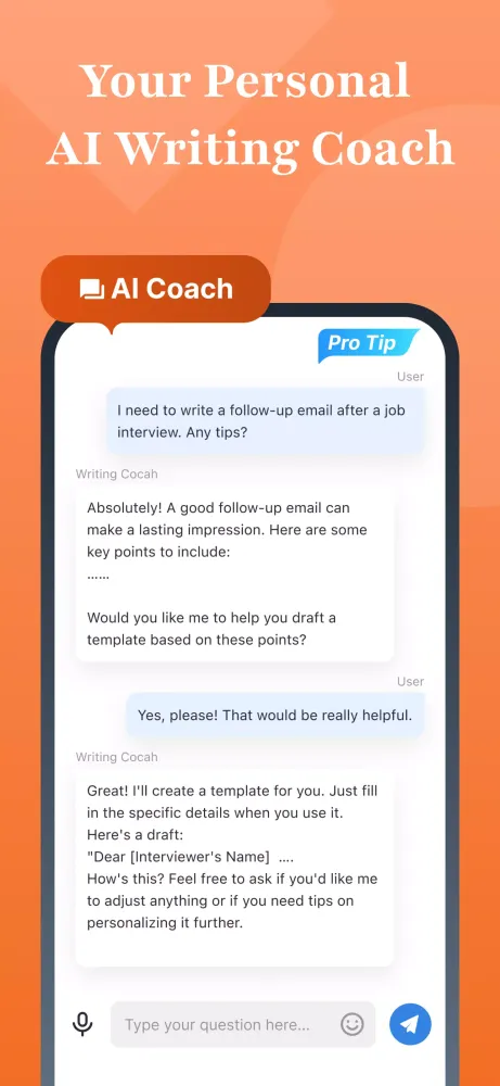 Capturas de tela do Daily AI Writer