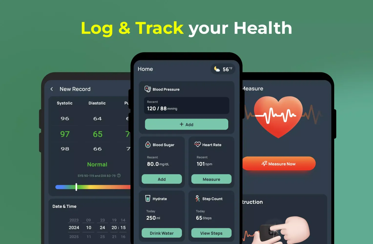 Capturas de pantalla de Blood Sugar & Pressure Tracker