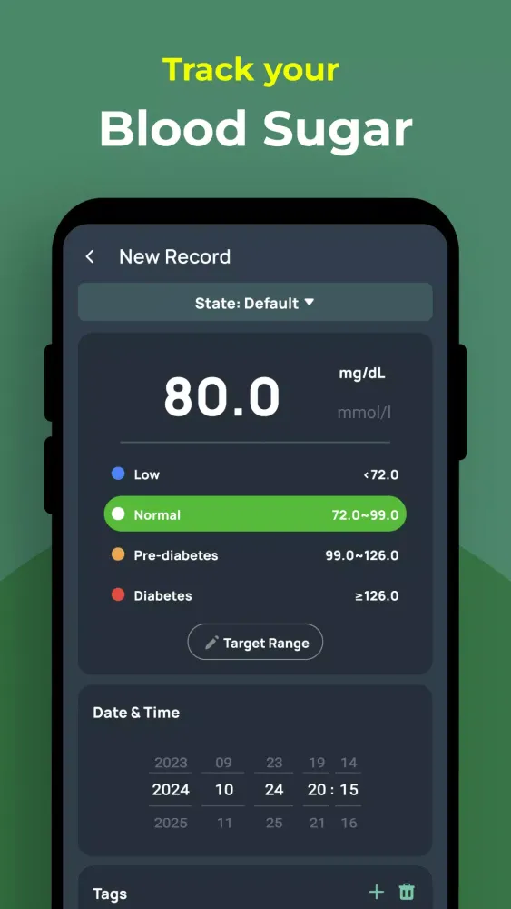 Capturas de pantalla de Blood Sugar & Pressure Tracker