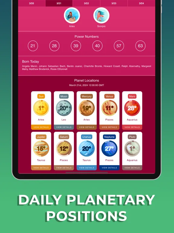 Capturas de tela do Work Horoscopes iPad 