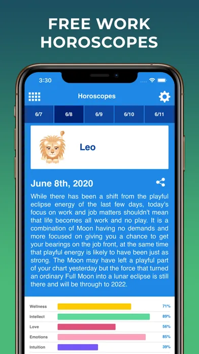 Capturas de tela do Work Horoscopes