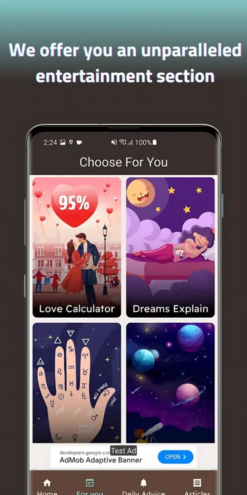 Tangkapan layar daily horoscope 2025