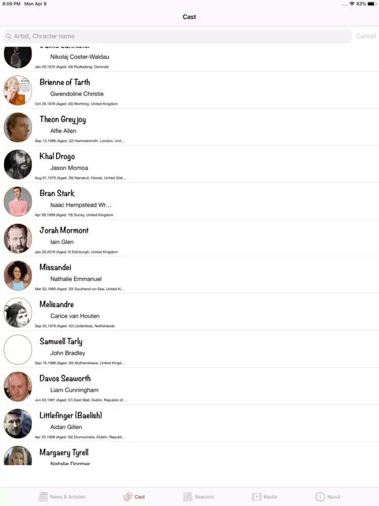 Captures d'écran de News for Game of Thrones Daily iPad 