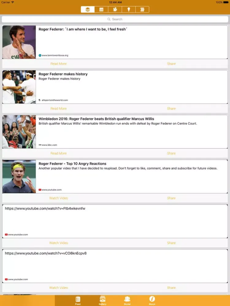 Скриншоты Best of Roger Federer - Latest News, Tweets, Pictures, wallpapers, Videos and Updates iPad 