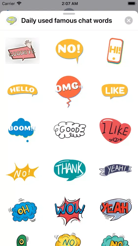 Daily used famous chat words 스크린샷
