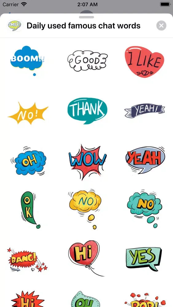 Daily used famous chat words 스크린샷