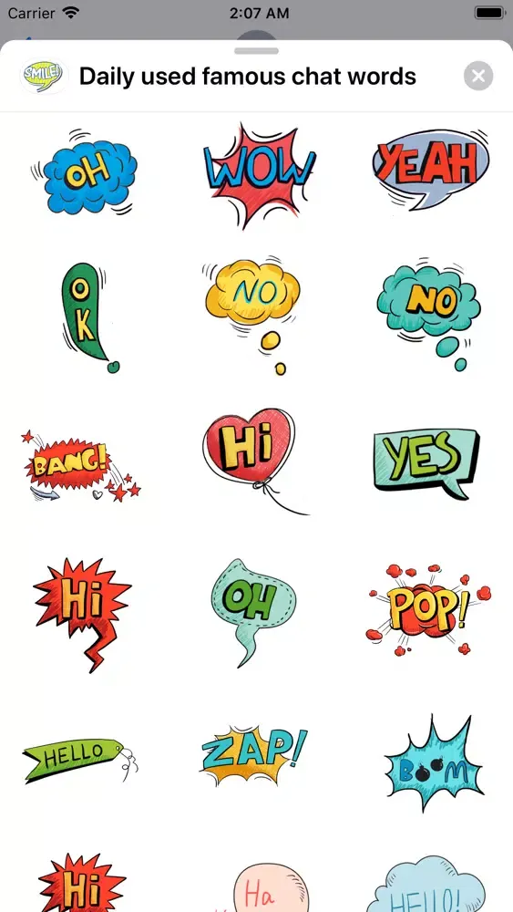 Daily used famous chat words 스크린샷