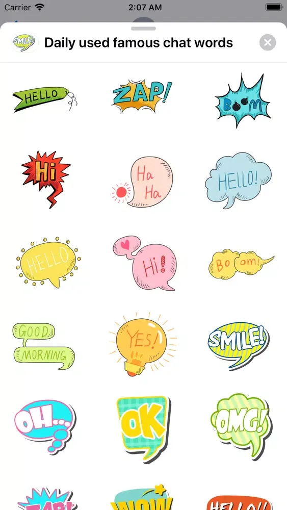 Daily used famous chat words 스크린샷