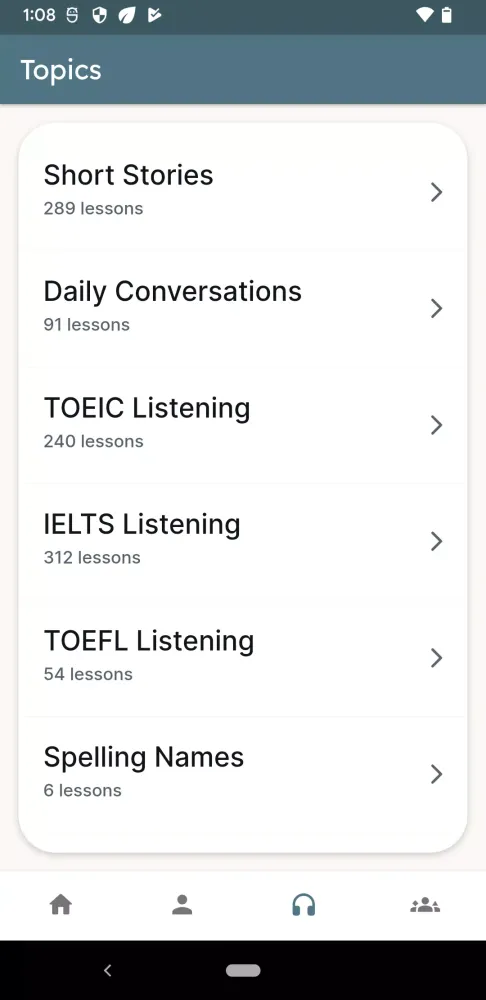 Screenshot di Daily Dictation English