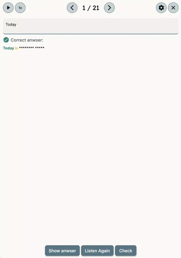 Screenshot di Daily Dictation English