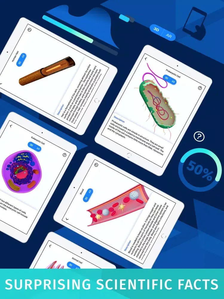 Capturas de pantalla de Bacteria AR: Zoom Cell Anatomy iPad 