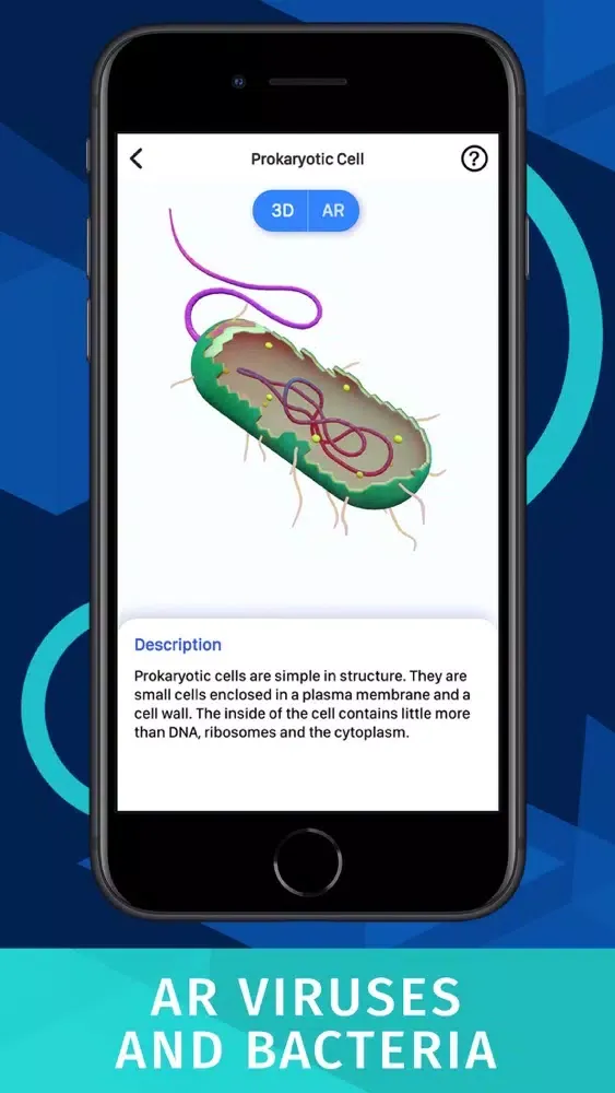 Capturas de pantalla de Bacteria AR: Zoom Cell Anatomy