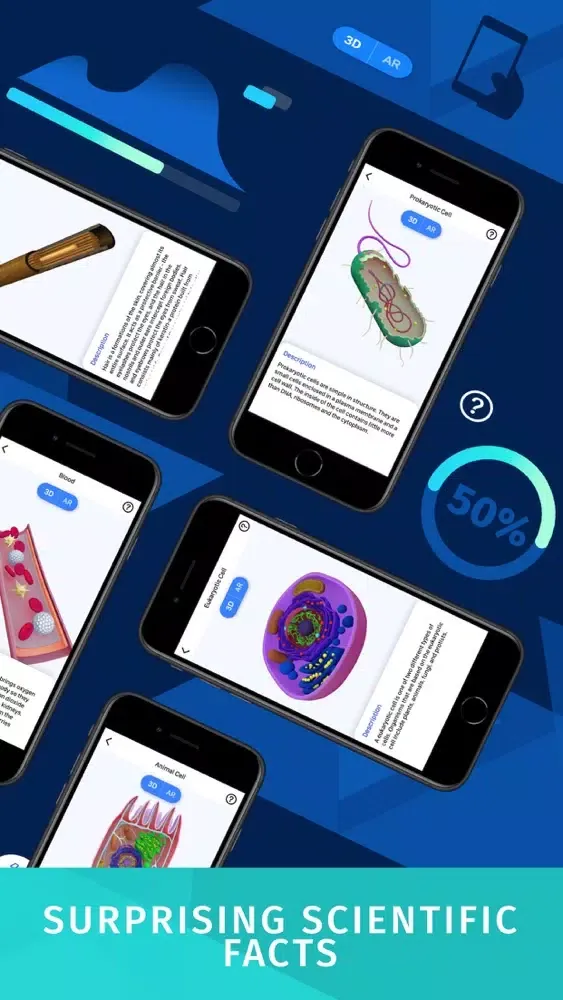 Capturas de pantalla de Bacteria AR: Zoom Cell Anatomy
