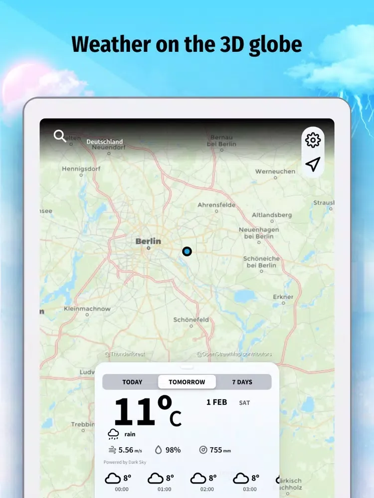 Capturas de tela do Weather Forecast & World Maps iPad 