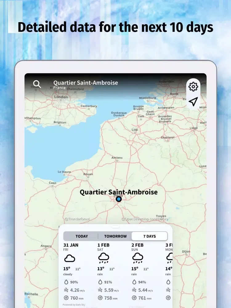 Capturas de tela do Weather Forecast & World Maps iPad 
