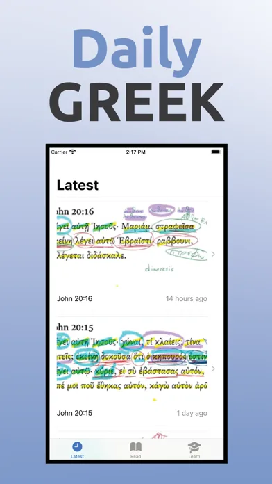 Ảnh chụp màn hình của Daily Dose of Greek