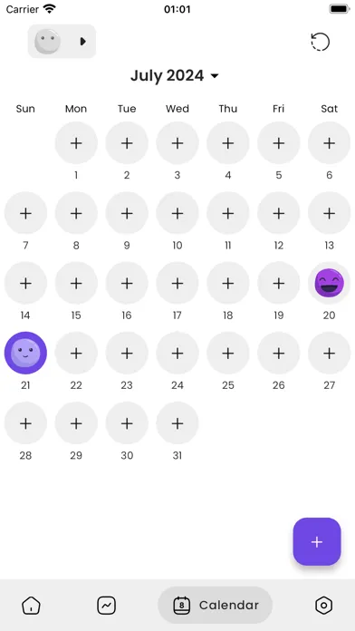 ภาพหน้าจอของ Moodlet - Mood Tracking App