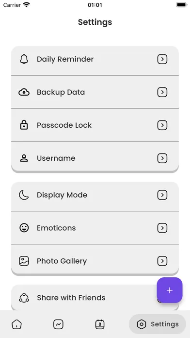 ภาพหน้าจอของ Moodlet - Mood Tracking App