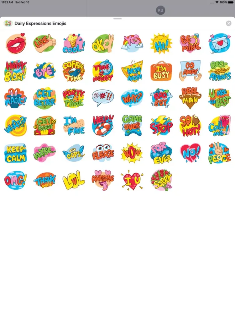 Скриншоты Daily Expressions Emojis iPad 