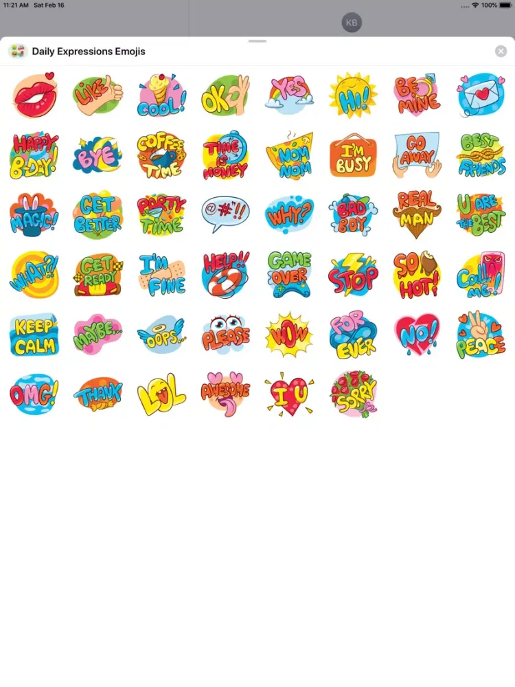 Скриншоты Daily Expressions Emojis iPad 