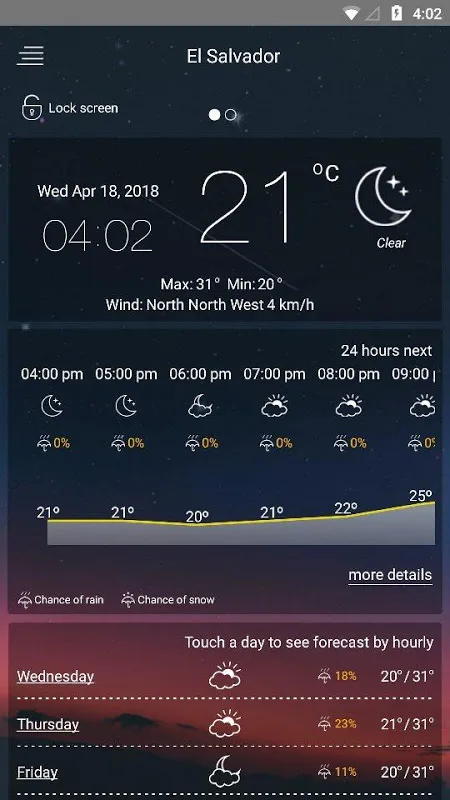 Weather Forecast Ekran Görüntüleri
