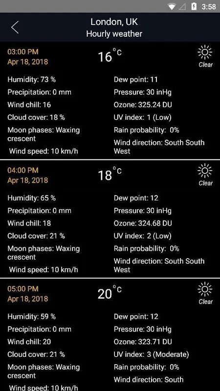 Weather Forecast Ekran Görüntüleri